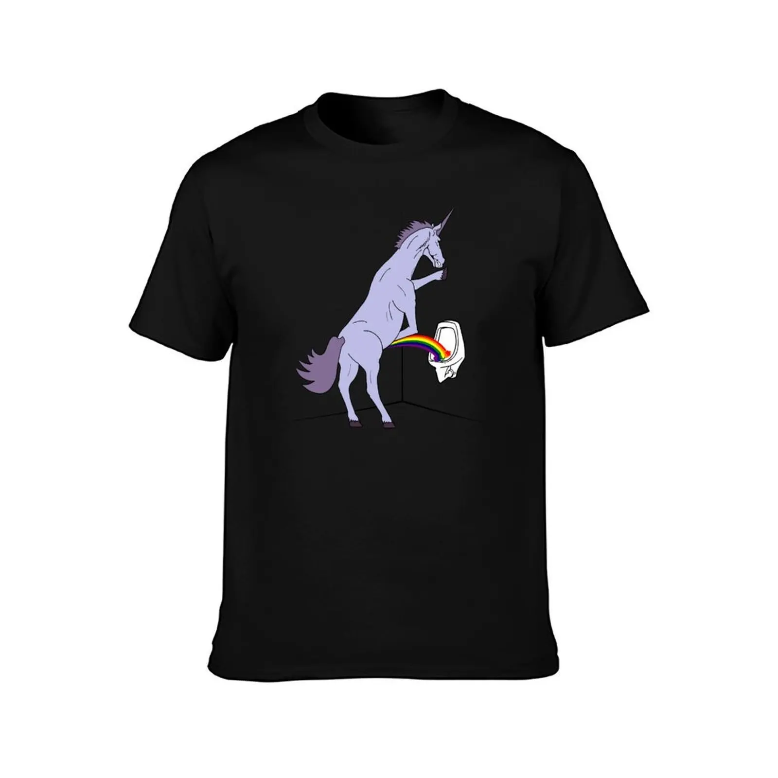 Unicorns Piss Rainbows? T-Shirt, Summer Casual Cotton Tee, Oversized Streetwear Tops, Vintage Graphic Print, Unisex Men Women