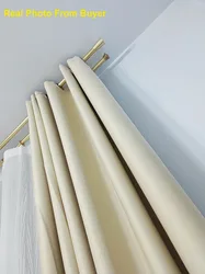Luxury Gold 28MM Diameter Double Curtain Rod Set for Bedroom Living Room, Curtain Rod with Gold Finials/Wall Brackets For Window