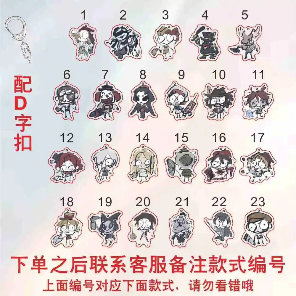 

Брелок Identity V Эмма Вудс Эмили Дайер Забавный Аватар Косплей Акриловый Милый Мультфильм Школьный Портфель Кулон Украшение