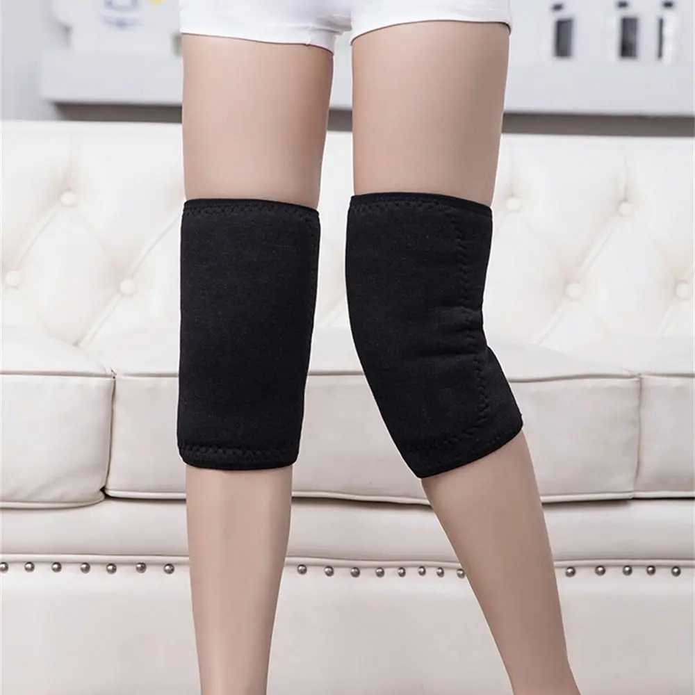 Joelheiras quentes de inverno para mulheres aquecedores de pernas homens idosos perna fria joelheira suporte de joelho protetor de joelho de pele