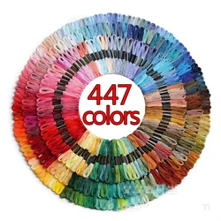 447 Colors Cotton Thread Cross Stitch Embroidery thread Floss Sewing Thread Skeins Craft Cross Stitch Embroidery Threads
