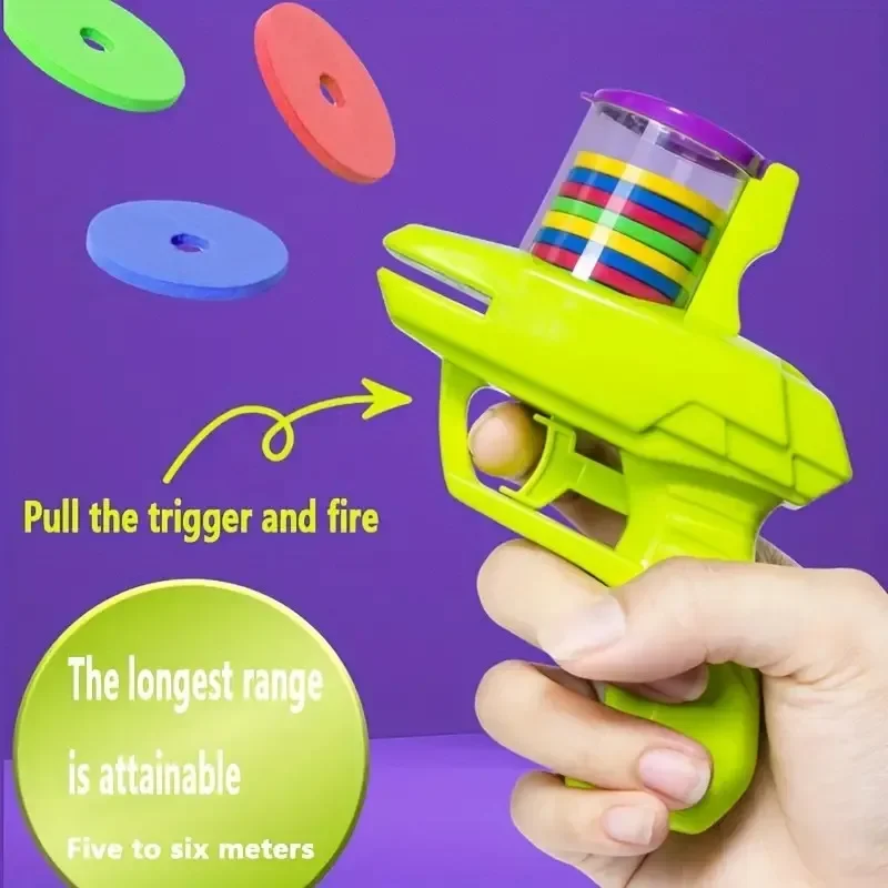 UFO-Karottenpistole für Kinder, Spielzeug, Kugelpistole, Sicherheit 15, EVA, Outdoor-Spielzeug, Kugelschlacht, Spaß, interaktives Dekompressionsspielzeug