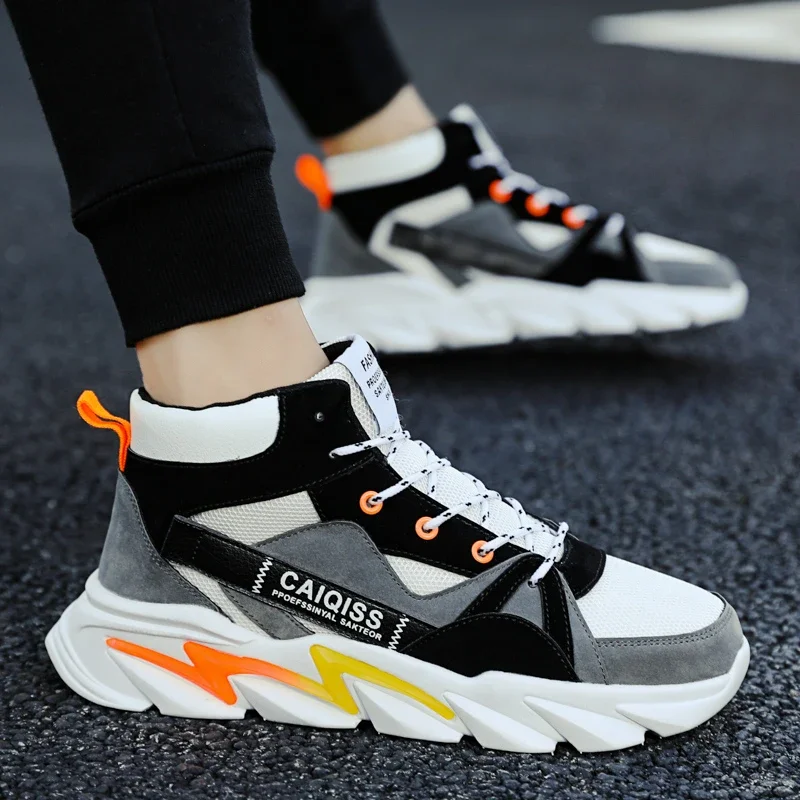 2023 New Shoes for Men Cross-tied Men's Vulcanize Shoes Fashion Matching Hot Sale Round Toe Casual Outdoor Breathable Sneakers