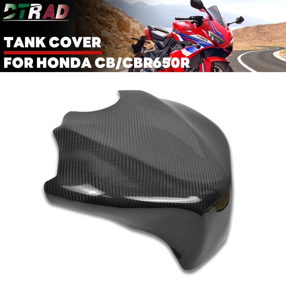 

For HONDA CBR650R CB650R 2019-2025 100% Real Carbon Fiber Upper Fuel Gas Tank Cover Protection Cap Fairing Kits CB CBR 650R 2024