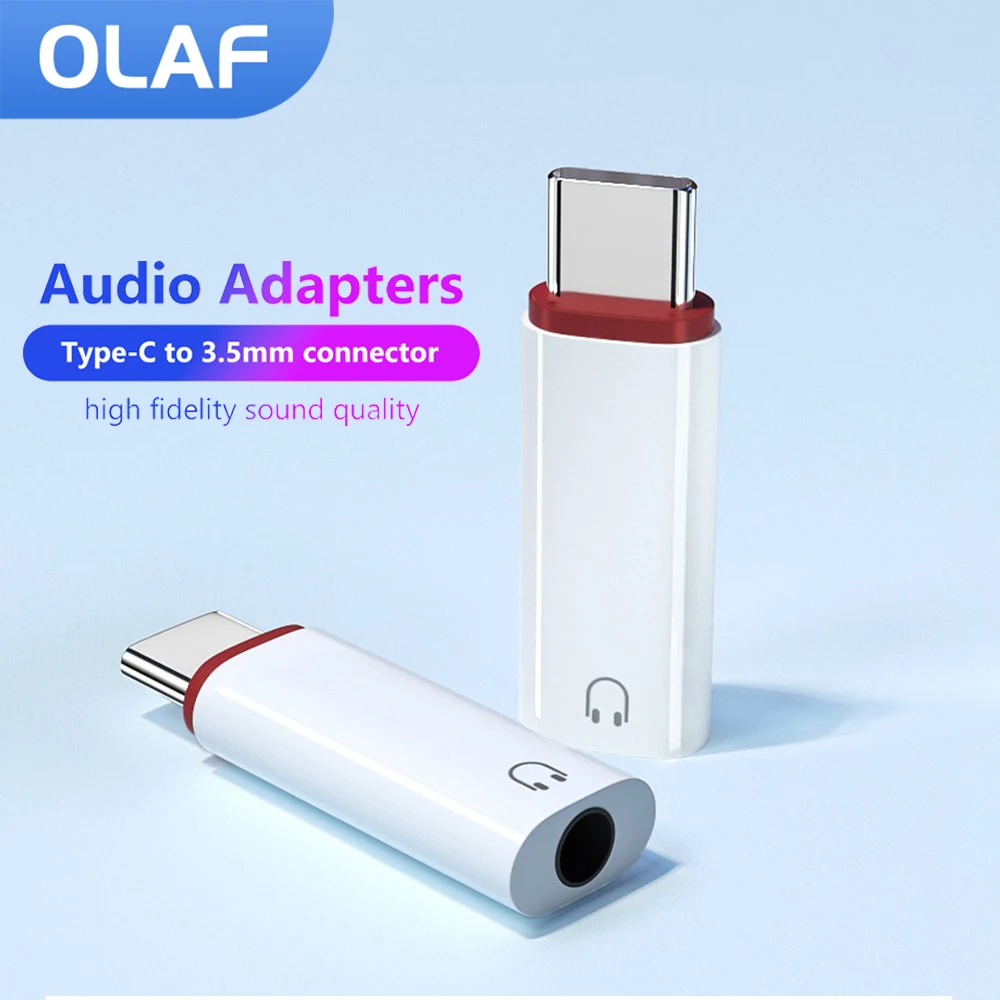 Olaf USB C auf 3,5 mm Kopfhörer-Adapter, 3,5-Klinken-Audio-Aux-Adapter für iPhone 15, Samsung Xiaomi Typ C 3,5 mm Kopfhörer-Adapter