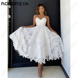 RODDRSYA Simple A-Line Lace Wedding Dresses For Women Sleeveless Zipper Backless Bridal Gowns Beach Plus Size Robe De Mariee