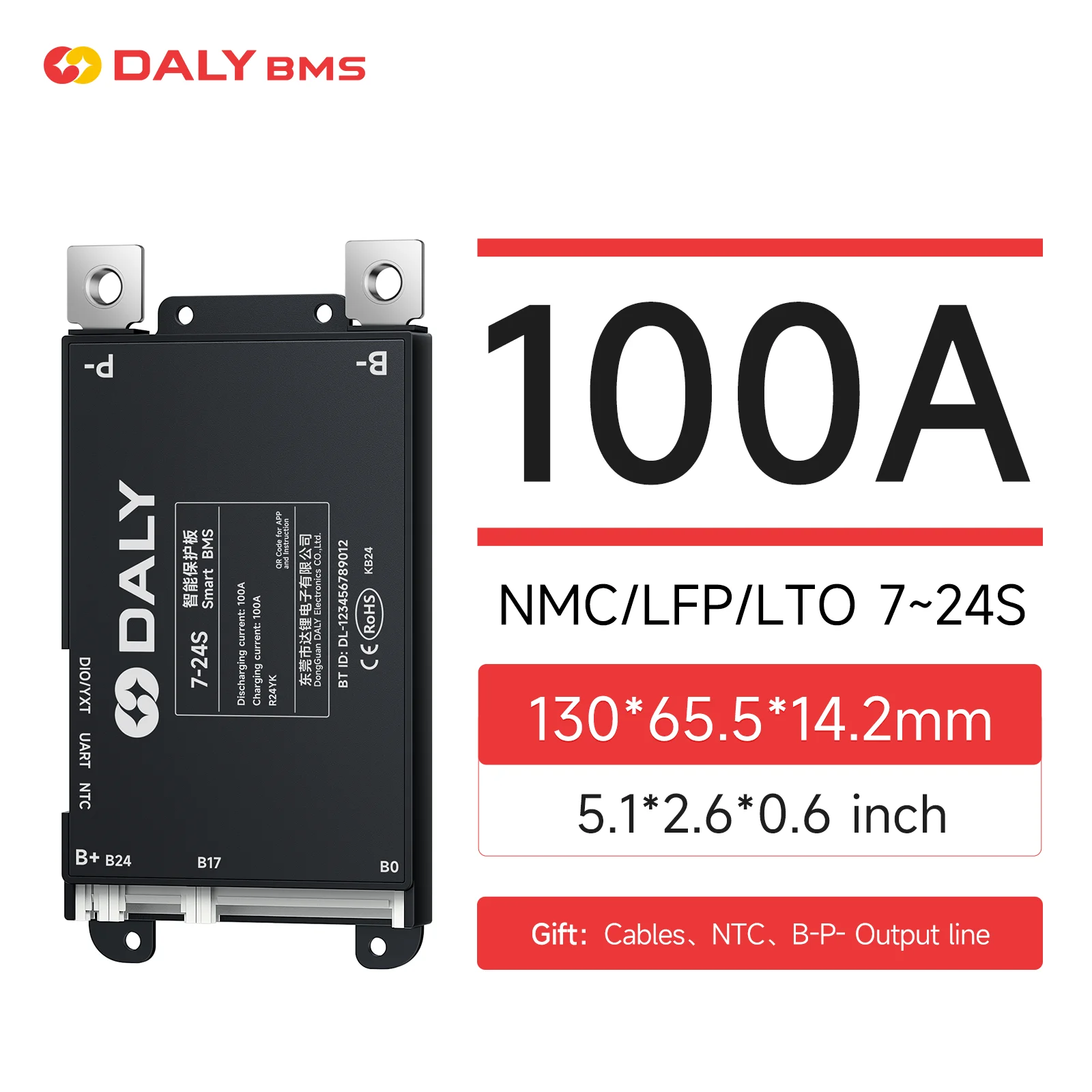 Daly Smart BMS 4S 6S 8S 12S 13S 14S 16S 17S 20S 24S Bluetooth BMS 30A 40A 60A 80A 100A 120A 150A 200A Lifepo4 Li-Ion LTO Batterie
