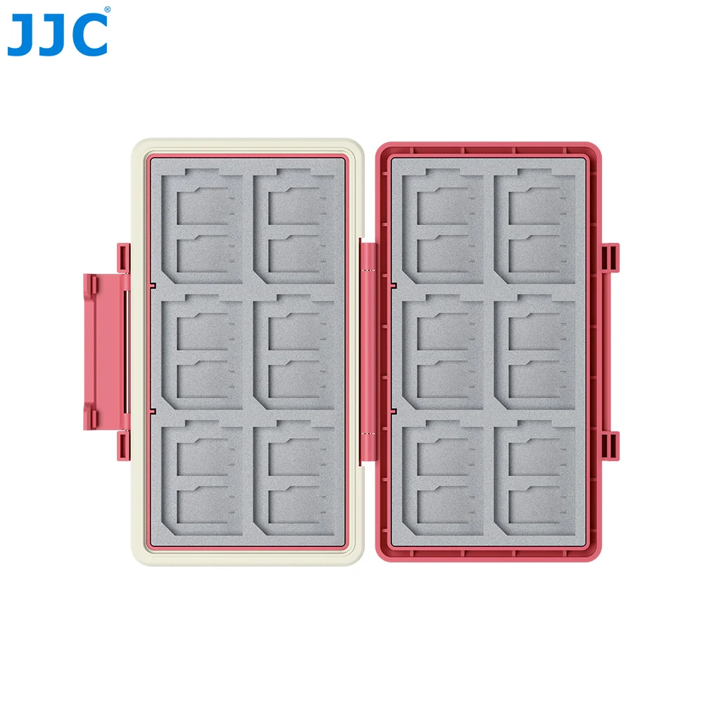 JJC TF-Karten- und SD-Karten-Etui für 24 Micro-SD-Karten, 12 SDXC/SDHC SD-Karten, Speicherkarten-Organizer, Stoßfestes Kartenetui – Detail 5