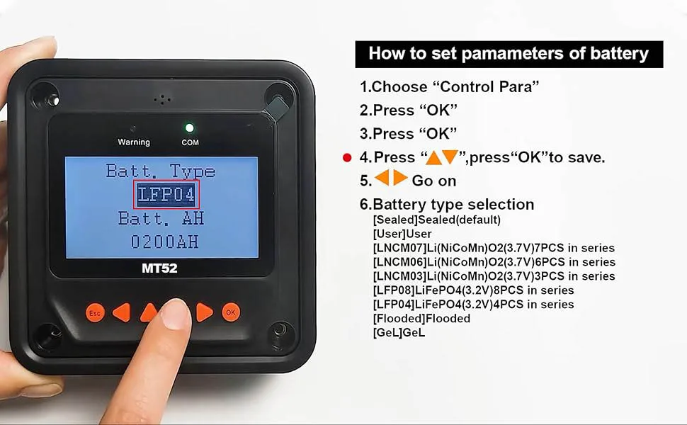 EPEVER 20A 30A 40A MPPT Solarladeregler Max. PV-Eingang 100V Batteriespannung 12V 24V Automatische Identifizierung – Detail 3