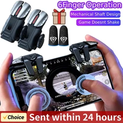 G21 Mobile Phone Game Trigger Gamepad Joystick 6-Finger Aim Shooting L1 R1 Key Button For Phone Android For PUBG Game Controller