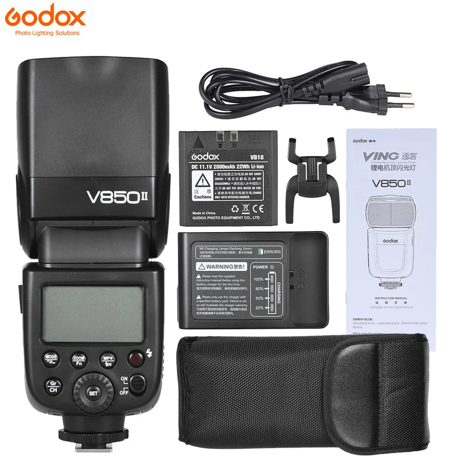 Godox V850II GN60 Built-in 2.4G Wireless X System 1/8000s For HSS