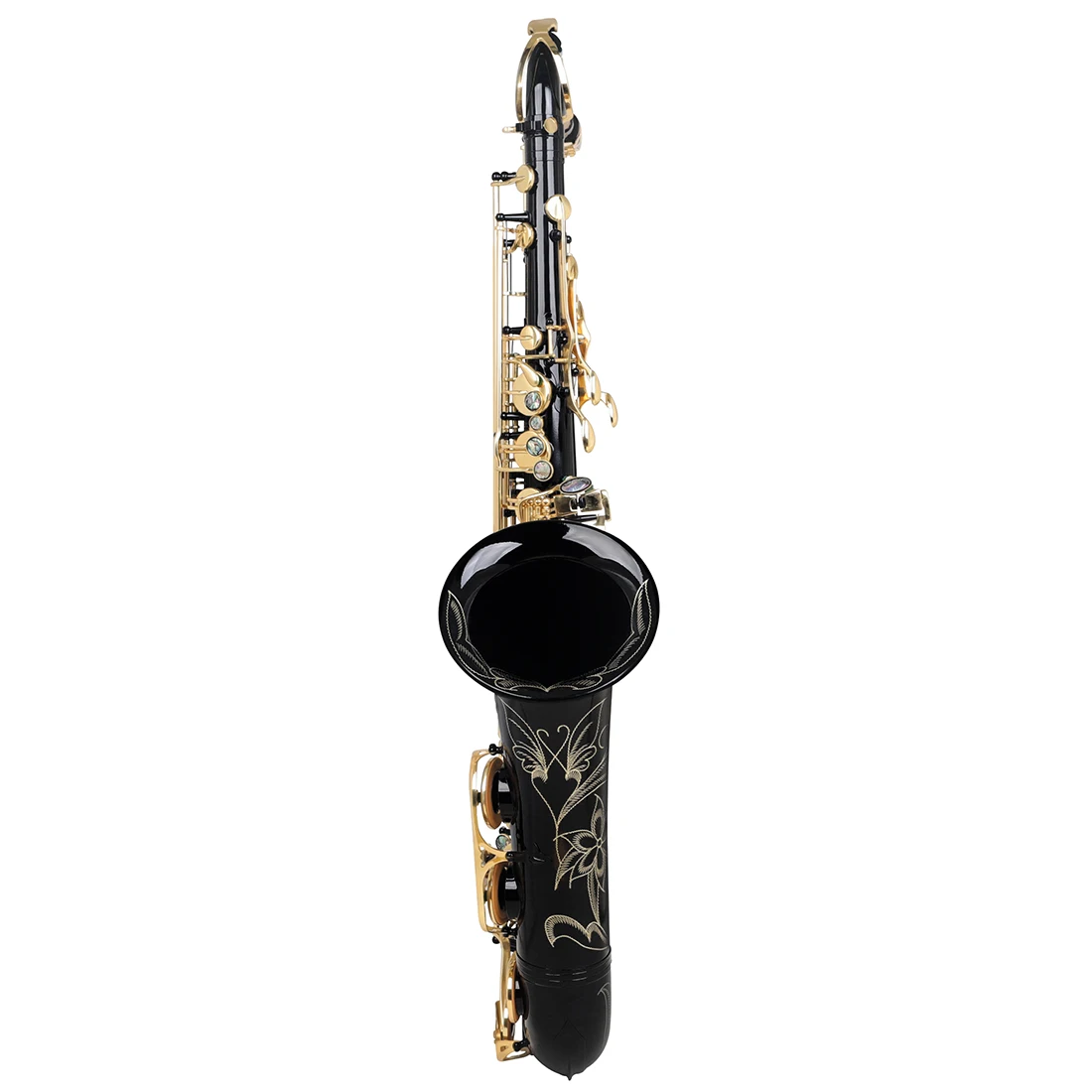 Hot Selling Black Gold Saxophone Bb Tenor Saxophone Brass Musical Instrument Professional with Case Brush Trimmer Accessories