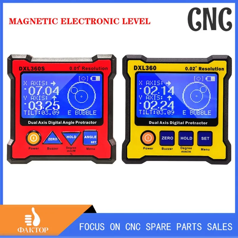 

Electronic level with magnetic goniometer angle ruler box high-precision dual-axis digital display inclinometer DXL360S