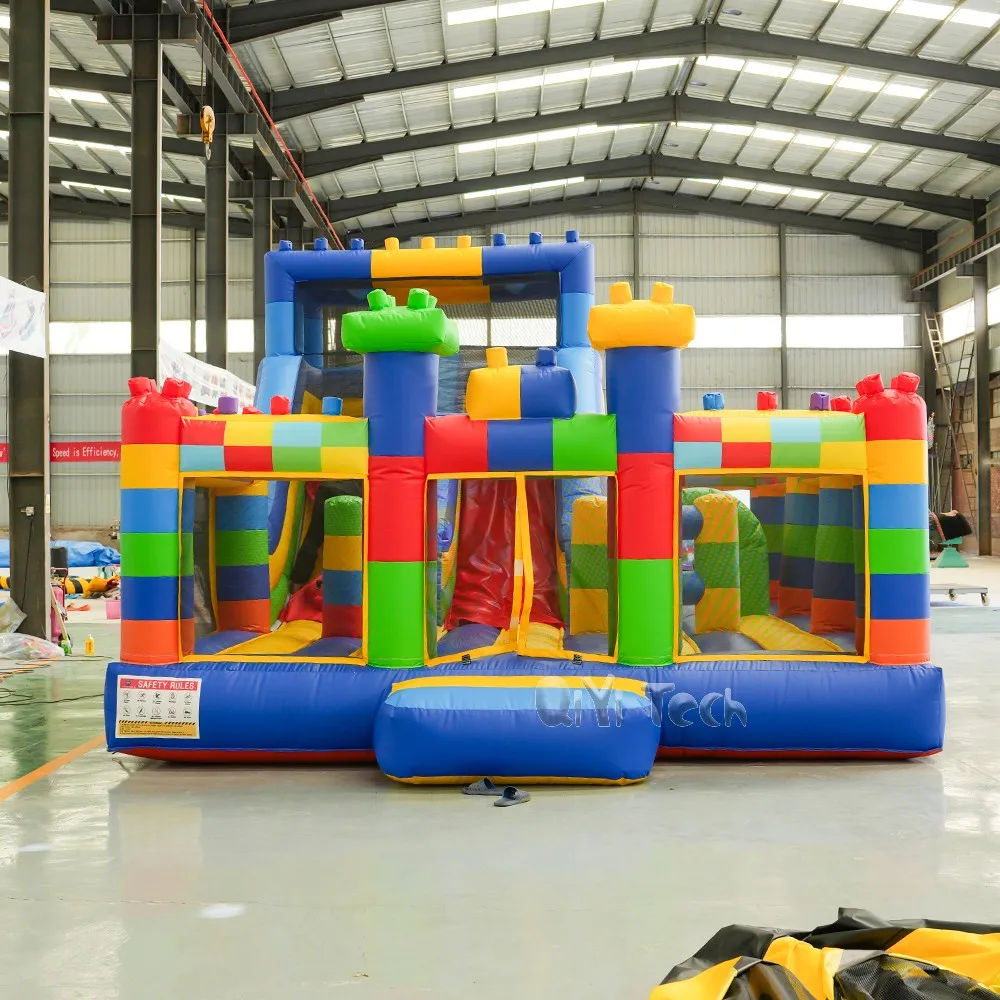 

Inflatable Bounce House Commercial Bouncy Castle with Slide Obstacle Course Inflatable Jumping Castle for Kids