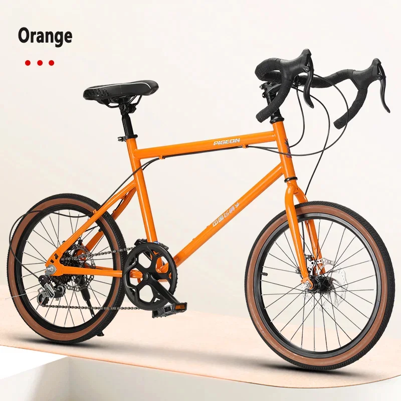 20 "/22" للجنسين الطريق الدراجة منحني المقود المزدوج مكبح قرصي الإطار الصلب متغير السرعة سباق الدراجات للبالغين المراهقين الشباب