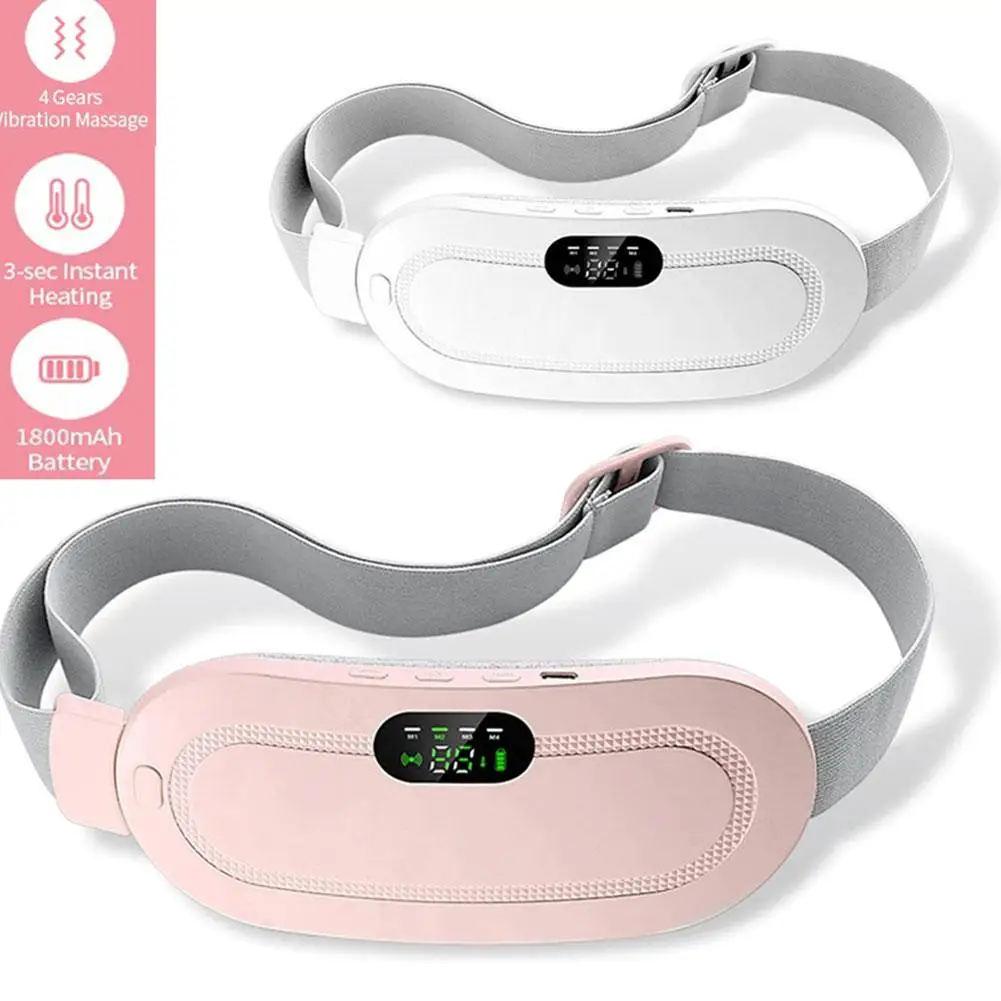 

Menstruation Cramps Pain Heating Warming Belt Vibration Relieves Waist Warming Pain Massager Menstrual Belt F8Z3