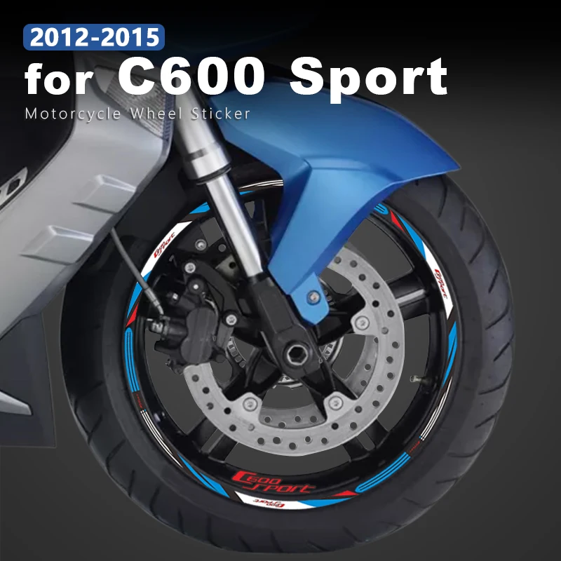 

Motorcycle Wheel Sticker Waterproof Rim Strip Tape for BMW C600 Sport C 600 Accessories 2012-2015 15 Inch Wheel Decals