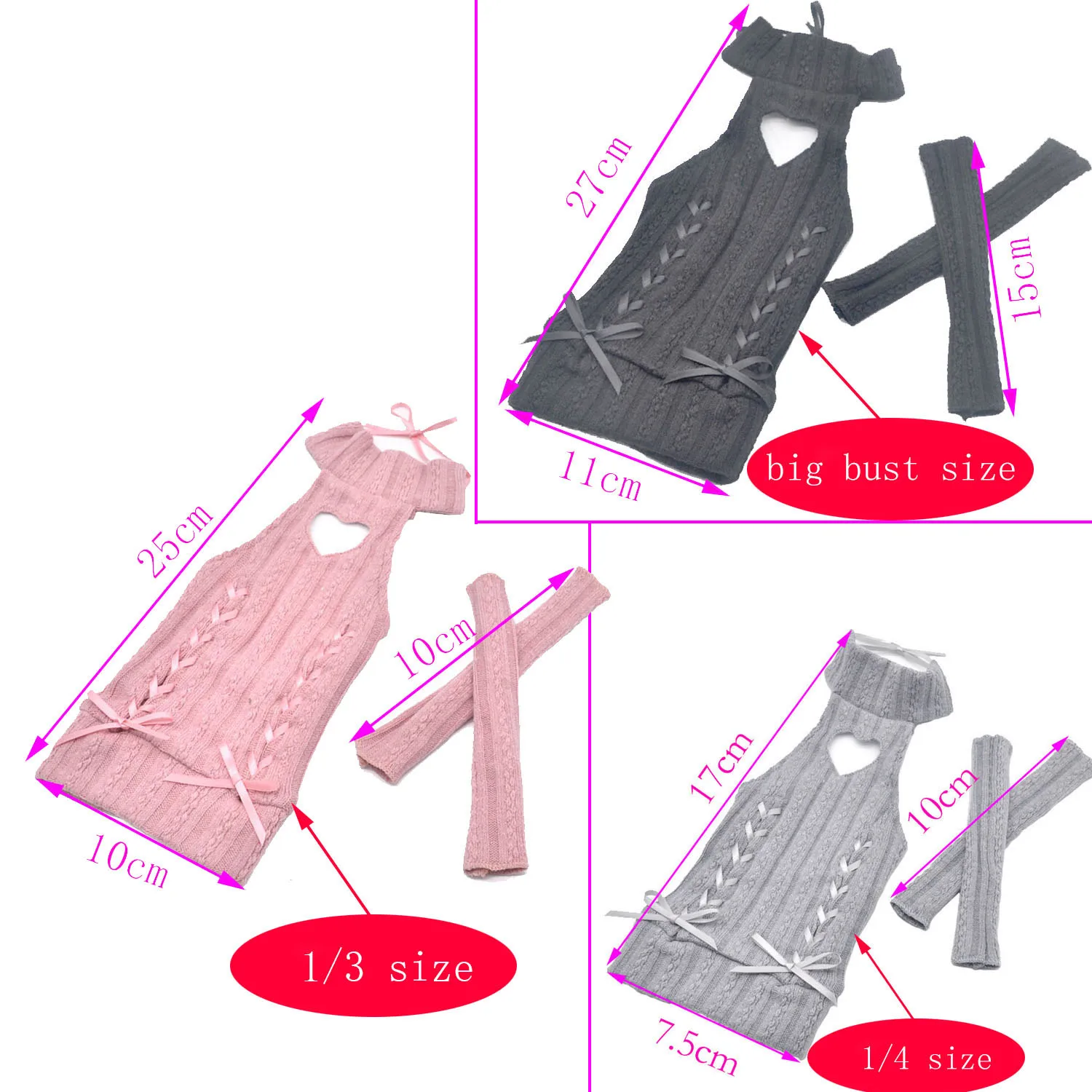 

Подходит для одежды кукол BJD 1/4, 1/3, DD, SD, DDL: модный топ, свитер, платье.