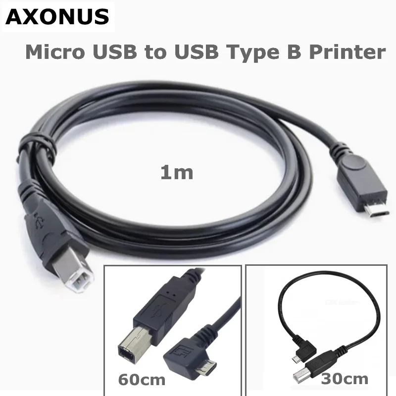 1 متر مايكرو USB إلى USB نوع B طابعة أندرويد الهاتف الكمبيوتر إلى كابل الطابعة للطابعة الماسح الضوئي ميدي البيانو الرقمي