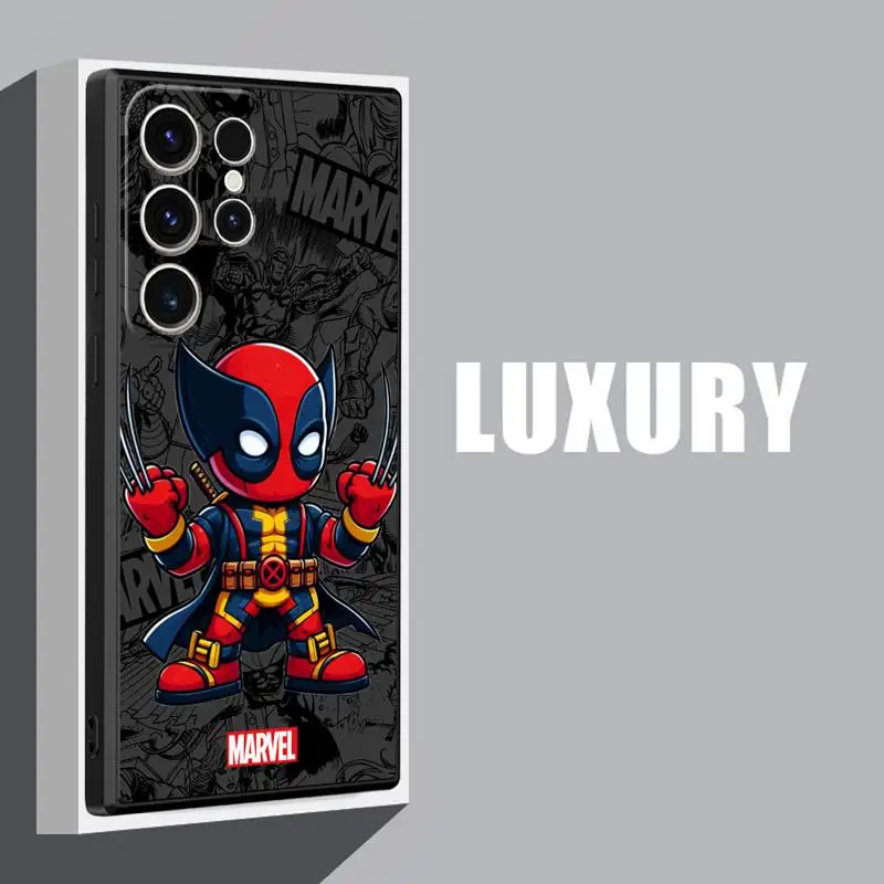 phone Cases for Samsung Galaxy S21 S23 Ultra FE case S20 S24 S10Plus S9 S21 funda Antiscratch cover Cartoon Deadpool Wolverine