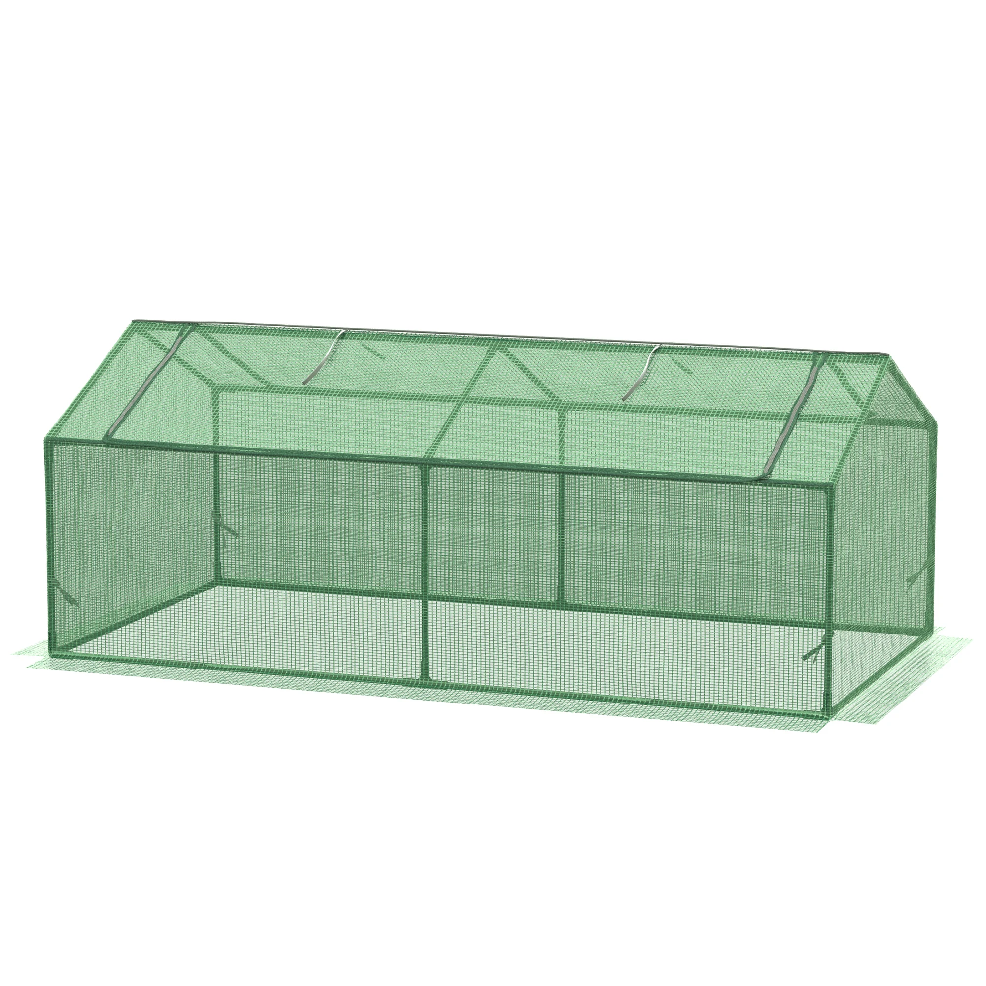

Aluminum Foil Greenhouse with Windows, Tomato House, Cold Frame - 180 X 90 X 70 Cm, Greens