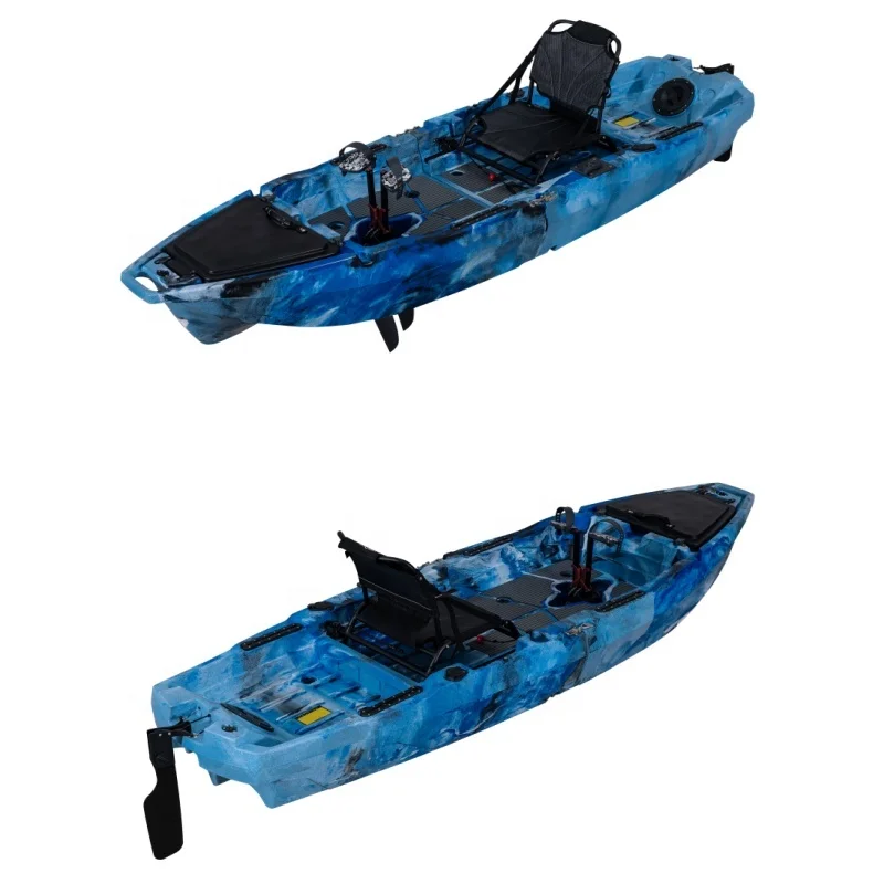 2024 เทรนด์ใหม่ 3 เมตรสองส่วน Fin Pedal Kayak Modular Pedal Kayak HDPE รับประกัน 1 ปี