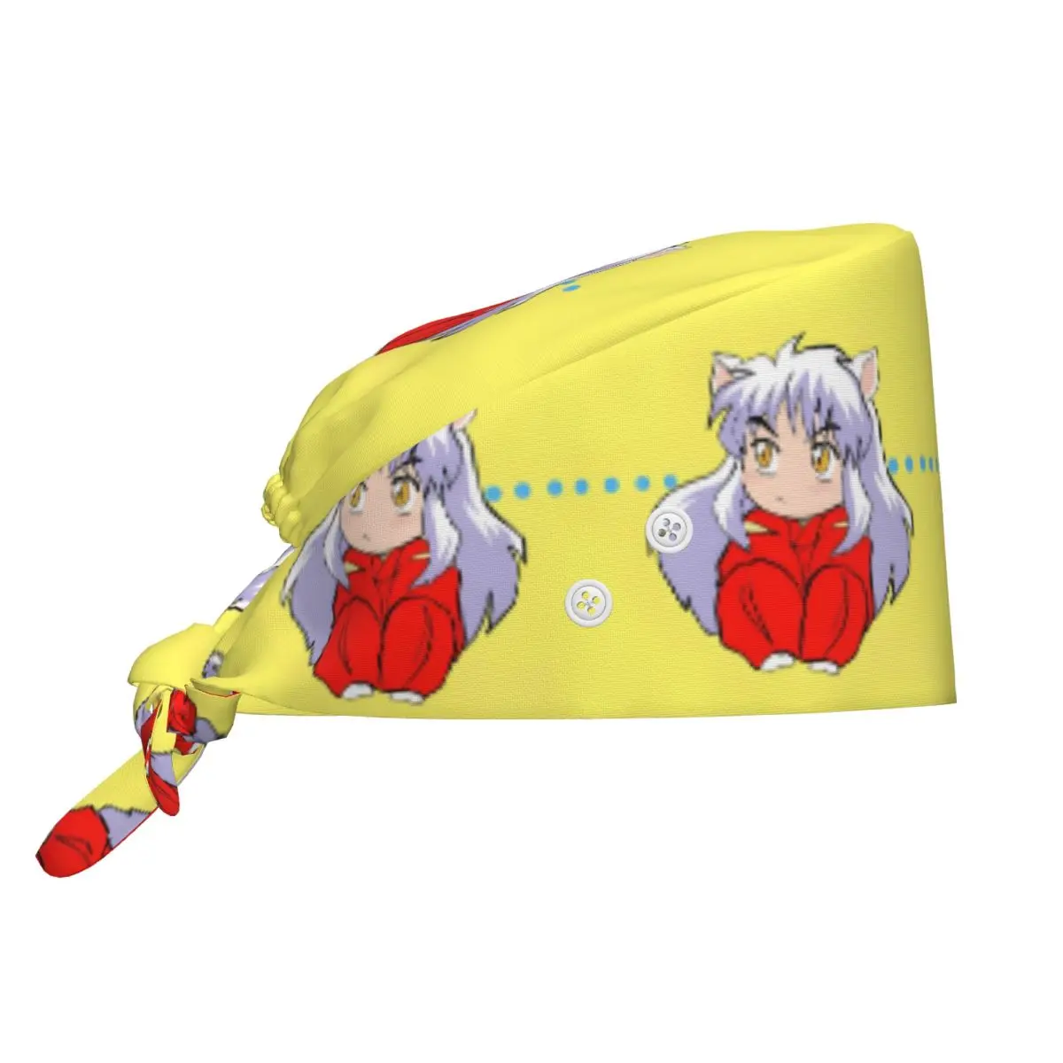 

Индивидуальная рабочая шапочка I-Inuyashaes с кнопкой, удобная для мужчин и женщин, медицинская шапочка для хирургов, медсестер, стоматологов