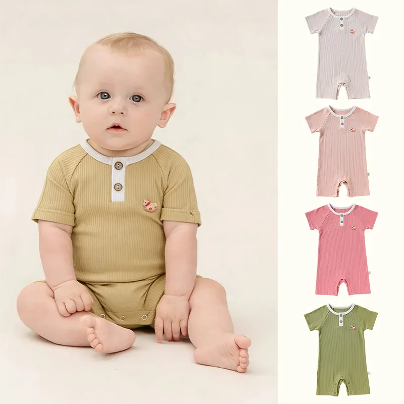 0-24M Newborn Kid Baby Boy Girl Clothes Summer Short Sleeve Baby Romper Casaul Jumpsuit Cute Sweet Outfit Playsuit
