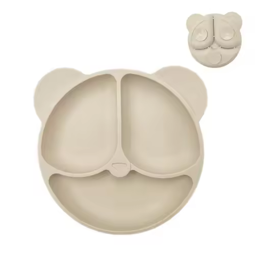 Baby Safe Silicone Dining Plate Suction Cartoon Children Dishes Feeding Toddler Training Tableware Retro Kids Smile Face Bowl - Image 27