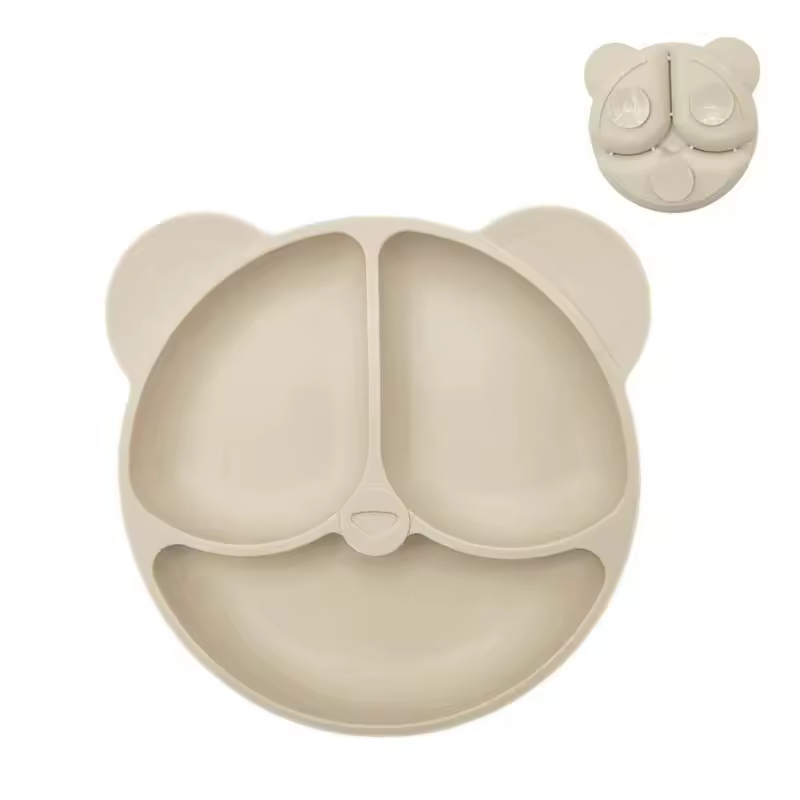 Baby Safe Silicone Dining Plate Suction Cartoon Children Dishes Feeding Toddler Training Tableware Retro Kids Smile Face Bowl - Image 27