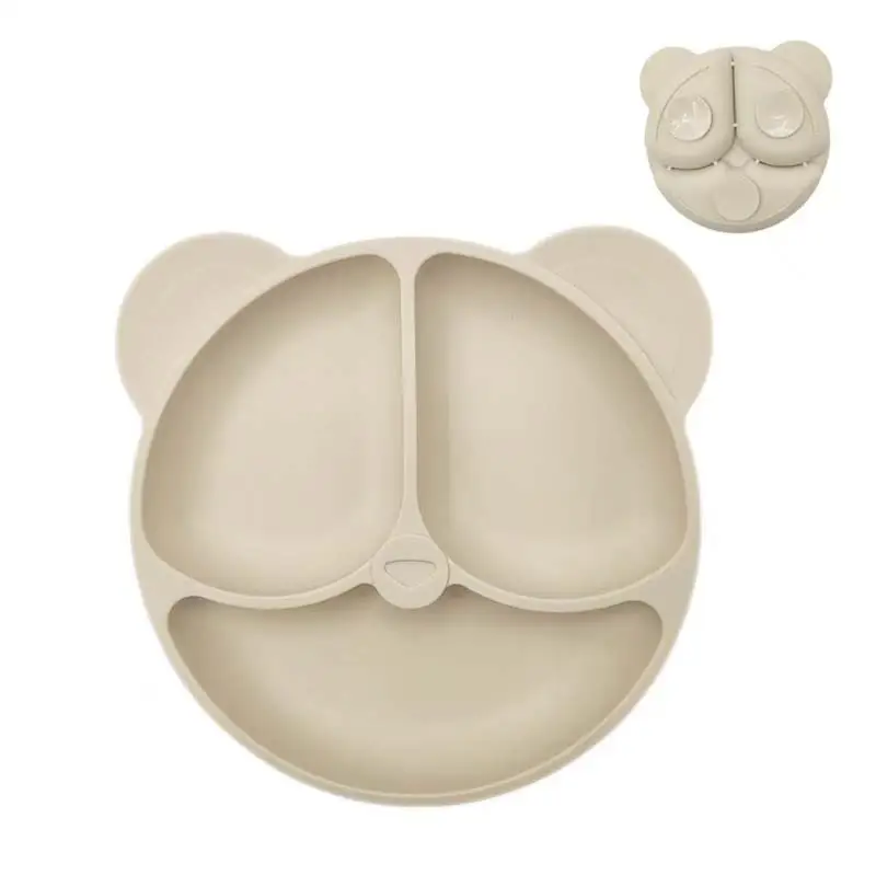 Baby Safe Silicone Dining Plate Suction Cartoon Children Dishes Feeding Toddler Training Tableware Retro Kids Smile Face Bowl - Image 27