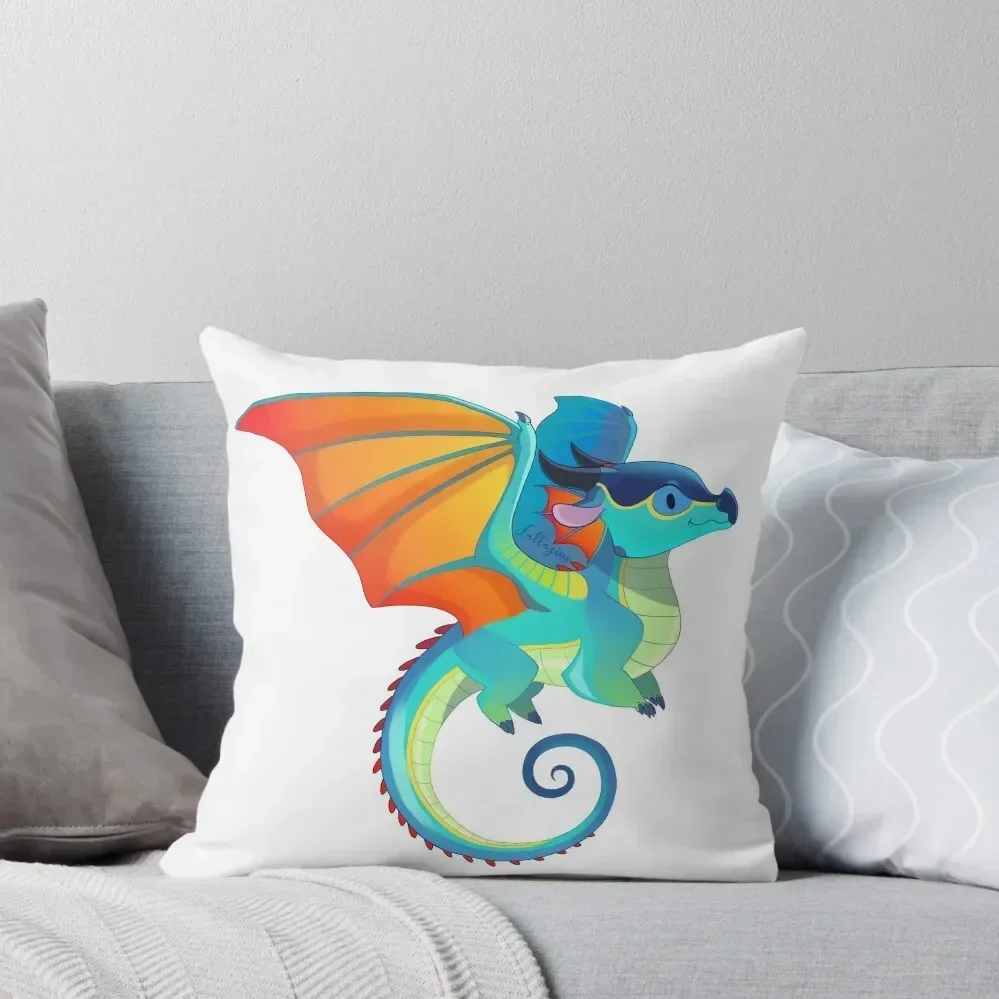 

Rainwing Wings of Fire Throw Pillow Embroidered Cushion Cover Plaid Sofa pillow cover christmas Cushion Cover Luxury pillow