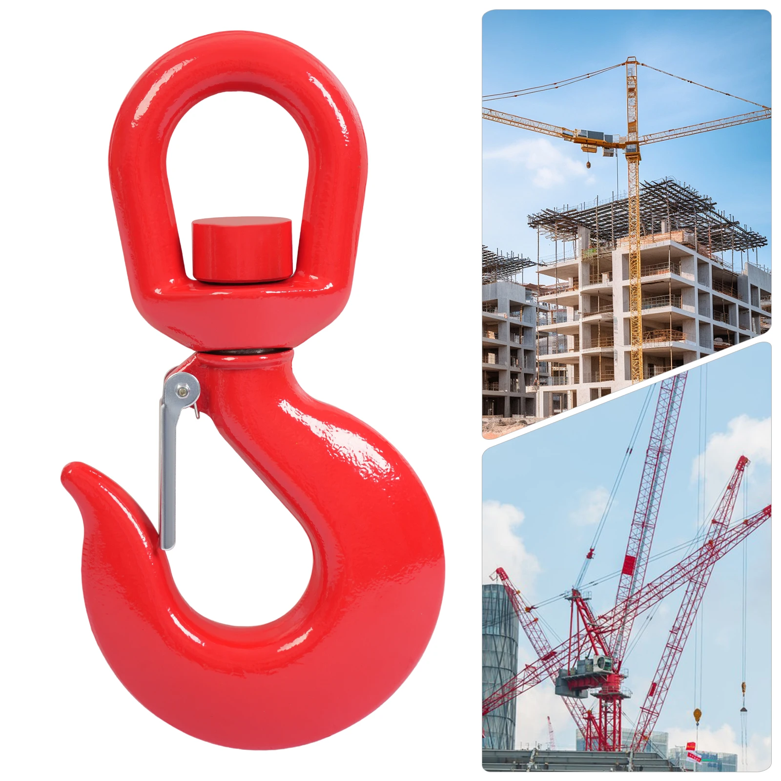 15T/11T/5T Swivel Lifting Hook Locking Pallet Puller Clamp Lift Tool Lifter with Safety Latch 360° Rotatable Hook