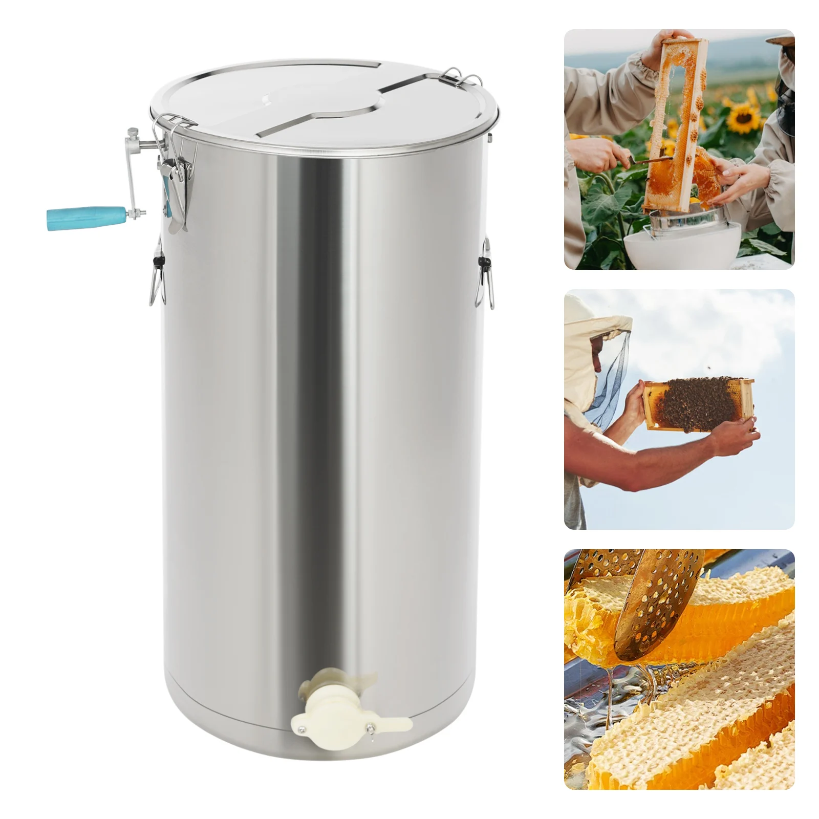 

Honey Extractor Spinner Centrifuge Equipment 2 Frame Beekeeping Equipment Drum