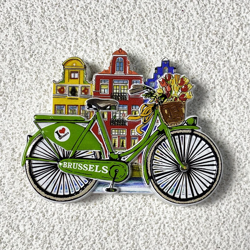

Brussels, Belgium World Travel Souvenirs, 3D Humanistic Kitchen Home Decorations, Travel Gift Refrigerator Stickers