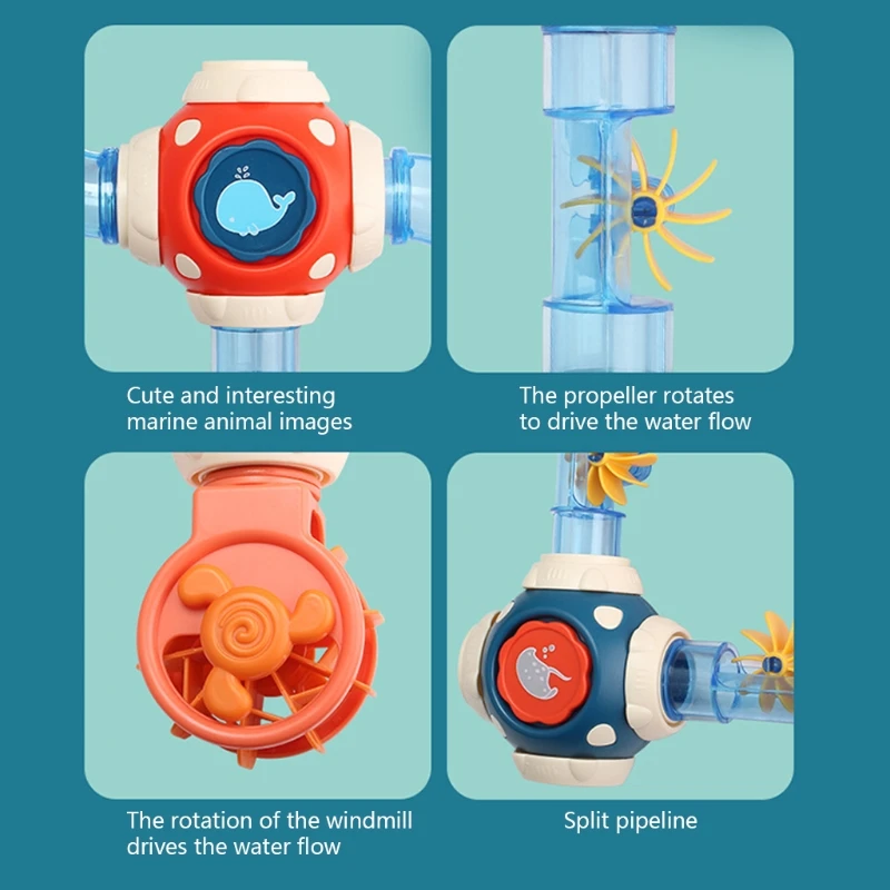 DIY blok rurowy zabawka do kąpieli woda do zestawu do zabawy letni prezent dla dziecka Kiddie maluch