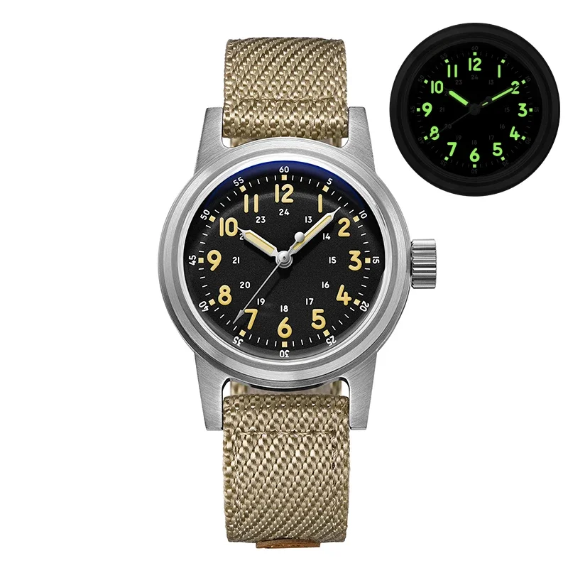 ADDIESDIVE AD2076 36mm Orologio meccanico da uomo Bubble Mirror Glass C3 Verde luminoso 200m Orologi automatici impermeabili