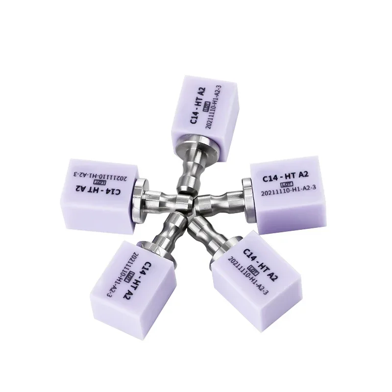 cerámica de vidrio Dental C14 CAD/CAM, bloques de disilicato de litio, materiales de translucidez para sistema Sirona, 5 piezas,bloques disilicato