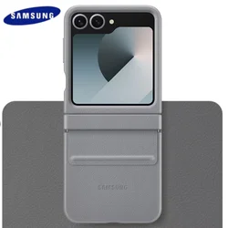 Official Candy Color Genuine Leather Case Samsung Galaxy Z Flip 6 5G Luxury Business Hinger Protective Bumper Cover With Box