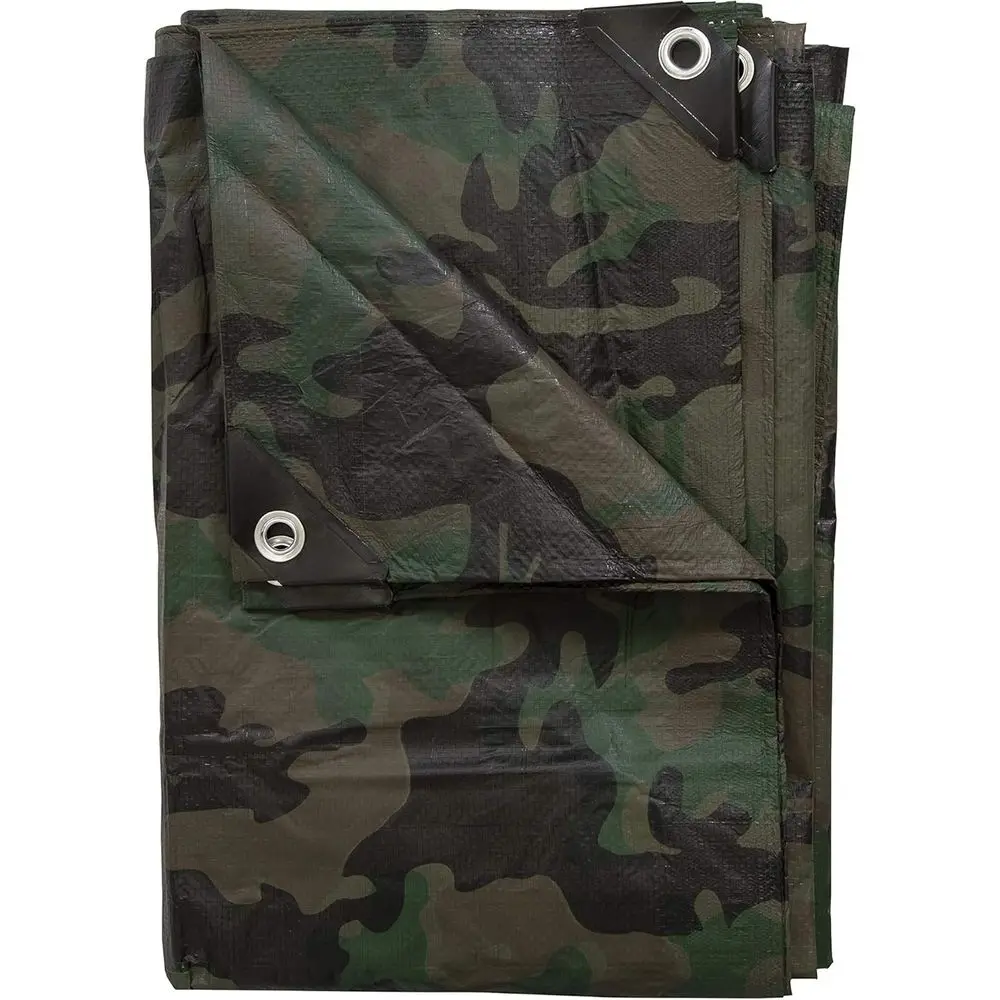

Medium-Duty Camouflage Rip-Stop Tarp, 5x7 Feet