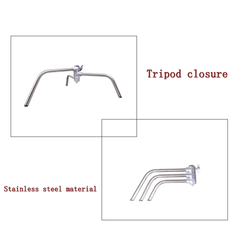 스테인리스 스틸 헤비 듀티 C 스탠드 1.5-3.3 미터 조절 가능한 사진 촬영용 튼튼한 삼각대 크로스바 포함
