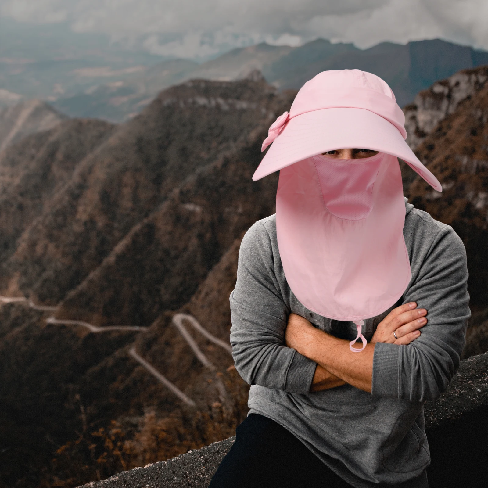 

Breathable Sun Bucket Hat Wide Brim Neck Cover Summer Protection Fishing Hat Portable Foldable Camping Hiking Hunting