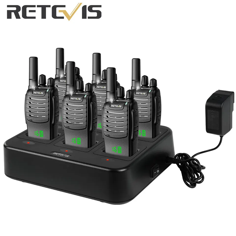 Retevis Walkie Talkie H777H 6 PCS Two-way Radio Walkie-talkie PMR/FRS Communication Radio Portable With Six-way Charger Intercom