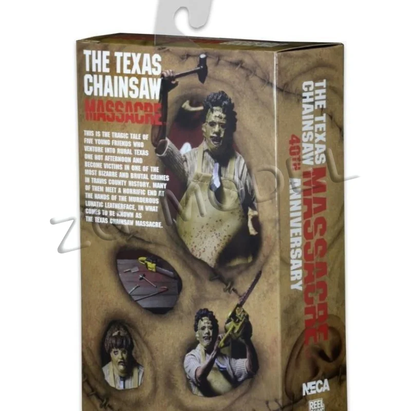 20cm NECA Texas chainsaw killer leather face Leatherface 40th anniversary edition action figurine Collection Gift view 5