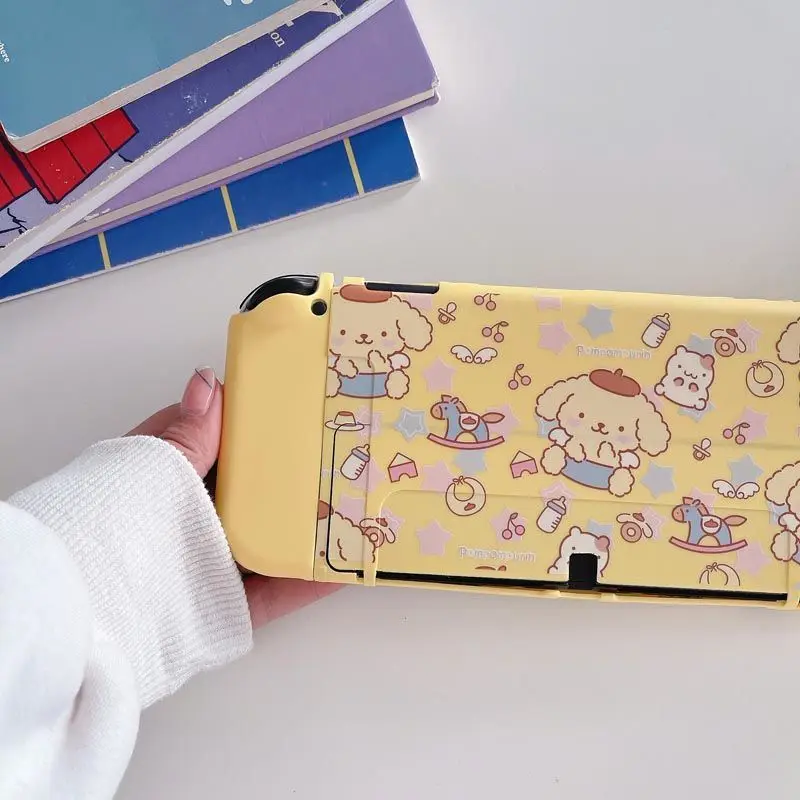 Sanrio Japanese Pudding Dog Cartoon Nintendo Game Case Switch Tpu Painted NS Protective Case Oled Soft Shell