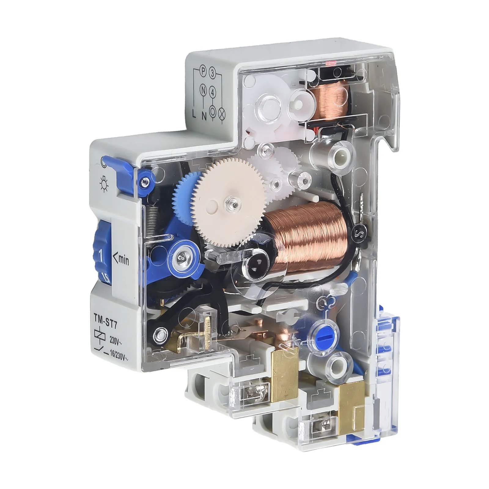 Precise Switching Cycles Mechanical Timer Timer Switch Staircase Timer Switch Minimun Setting Interval Mm Din Rail Part Name