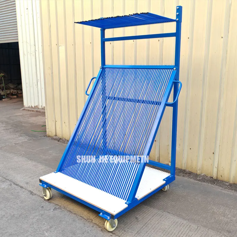 

500KG Load Capacity Large Glass Marble Panel Sheet Classification Storage Transport Rack With 5 Inch Wheel Glass Trolley