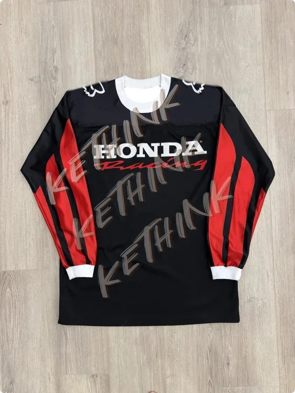 

Vintage Racing Honda Jersey Long Sleeve 90s Y2K Shirt , Y2K Breathable Riding Shirt for Dirt Bike and Mountain Racing