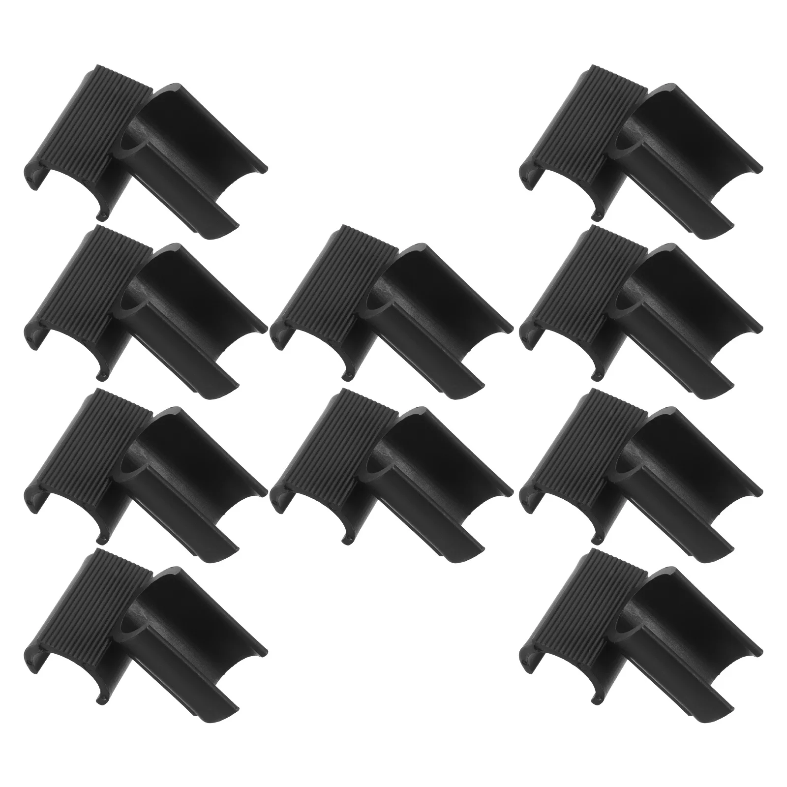 

20Pcs Black U Shaped Plastic Pipe Clamp Non Slip Chair Foot Pads Furniture Leg Tip Protector Tubing Caps Cover