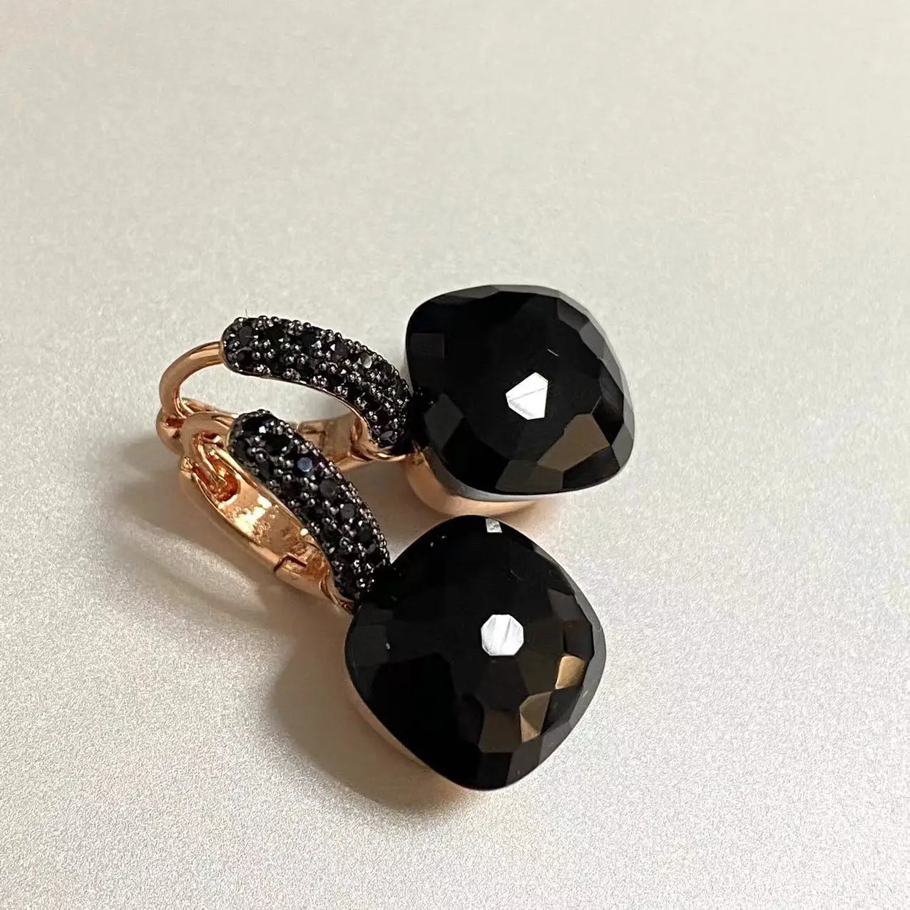11.6mm Classic  Earrings Black Gun Plated For Women Black Zircon Drop Earrings Candy Square Crystal Earrings Party Gift